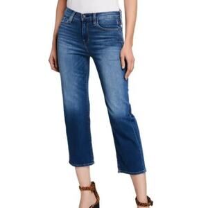 Hudson Blue Denim Stella Mid Rise Crop Straight Leg Jeans Women's 34